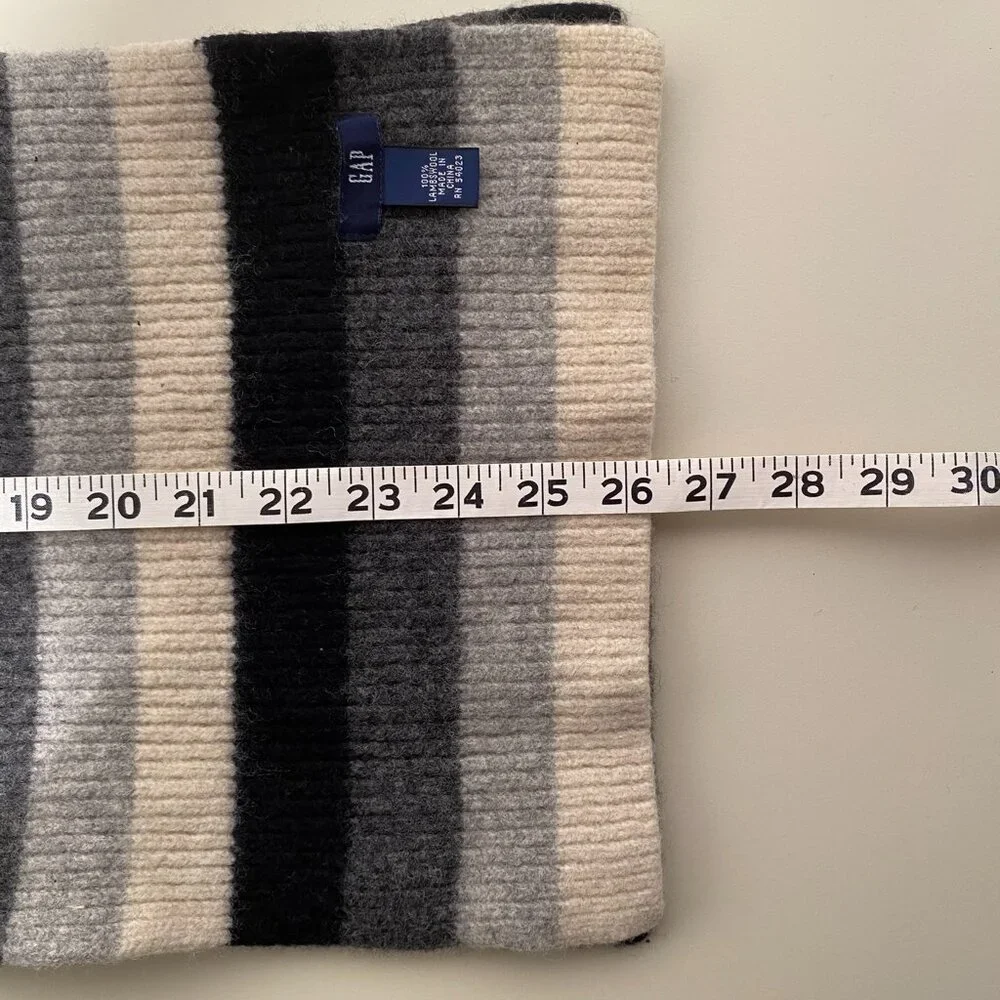 Gap Unisex Lambswool Striped Knit Scarf